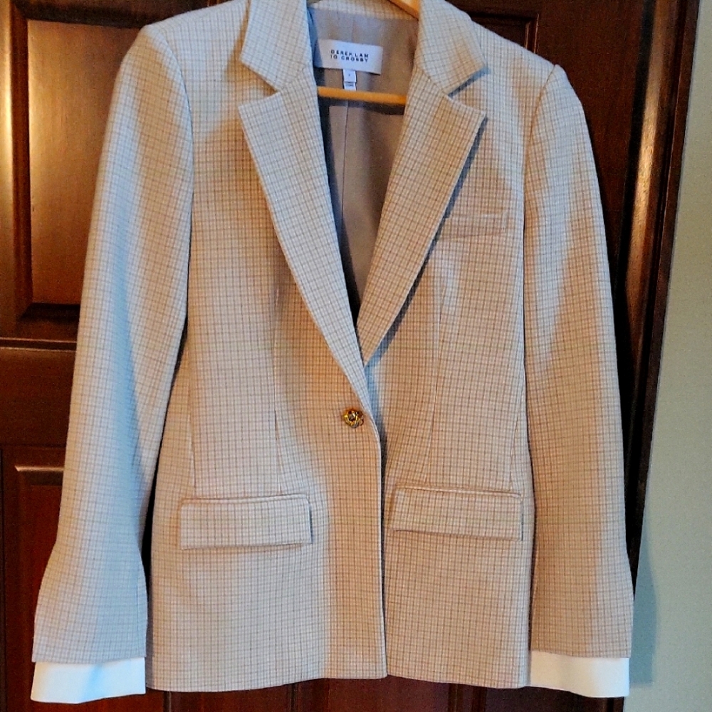10 Crosby Derek Lam Tan Blazer Professional Tailored Fit